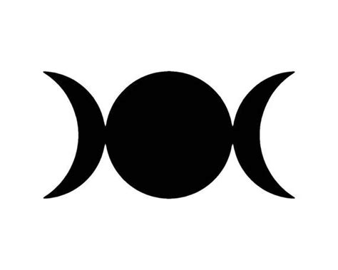 Triple Moon Symbol Vinyl Decal Moon Symbols Vinyl Decals Symbols