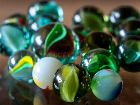 Colored Clear Glass Marbles Stock Image Image Of Group Abstract