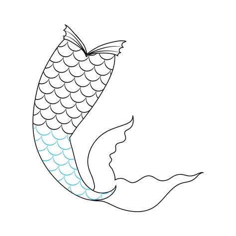 How To Draw A Mermaid Tail Step By Step