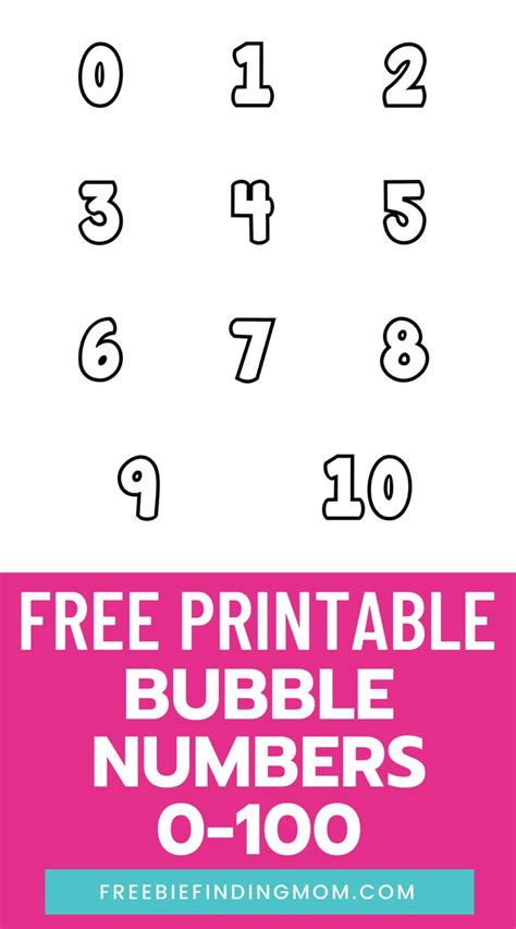 These Are Free Printable Bubble Numbers 0 100 This Number Font Can Be