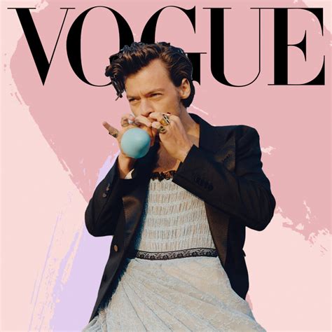 Harry Styles Vogue Harry Styles Pose Seul Et En Robe Pour La Une Du Magazine Vogue Une