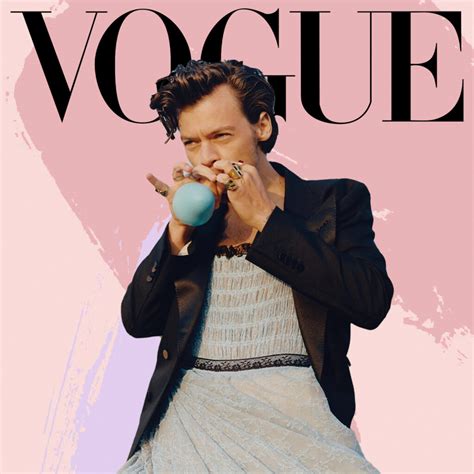 harry styles vogue harry styles pose seul et en robe pour la une du magazine vogue une