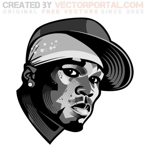 Rapper 50 Cent Vector Portrait Hip Hop Artwork 50 Cent Drawing