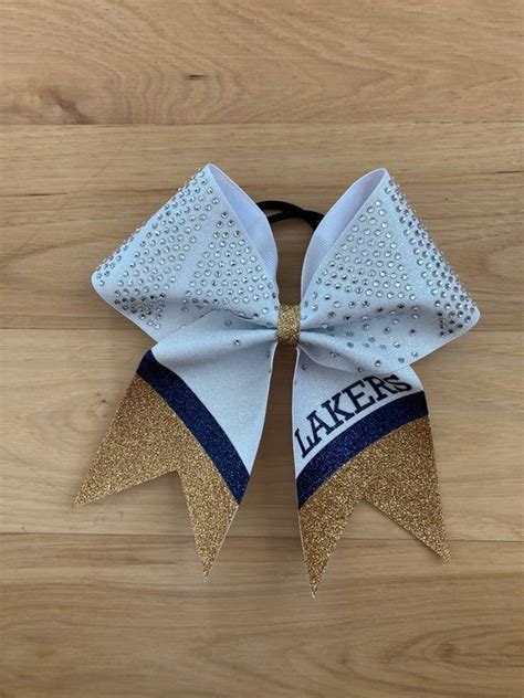 Custom Cheer Bows With Rhinestones Made In Your Teams Etsy Custom Cheer Bows Competition