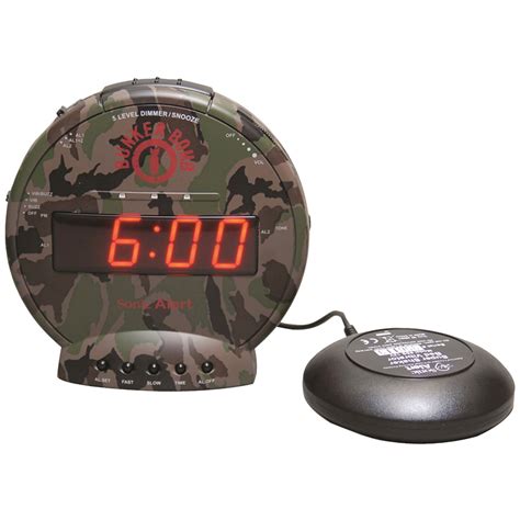 Sbc575ss Bunker Bomb Alarm Clock With Super Shaker