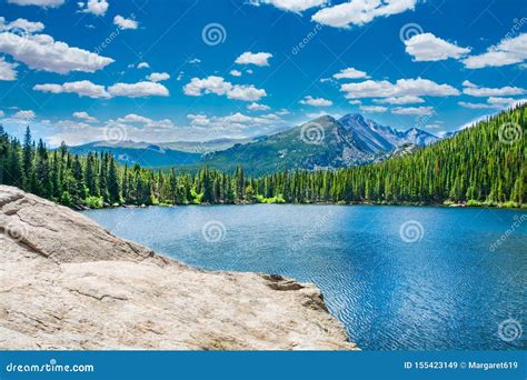 Beautiful Lake In Colorado Mountains Stock Image Image Of Beautiful