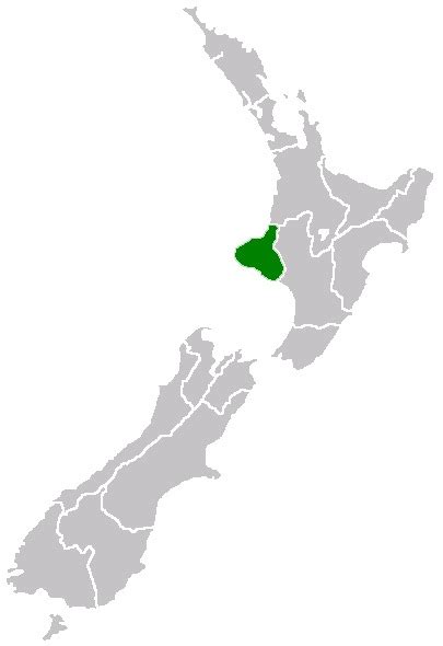 Taranaki Region Outline Map New Zealand Nz