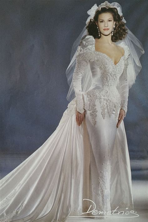 Demetrios 1994 Wedding Dresses Lace Long Sleeve Wedding Dress Lace