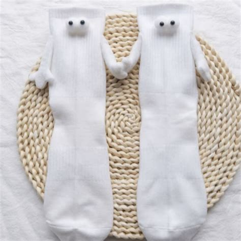 Couples Holding Hands Socks Magnet Personality Stereoscopic Doll Cute Cotton Hold Hands Hand In