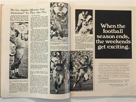 Vintage 1968 Los Angeles Rams Nfl Programs Lot Of 5 Colts 49ers Lions
