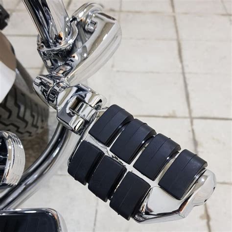 Chrome Highway Foot Pegs Pedal Pads For Harley Davidson Touring