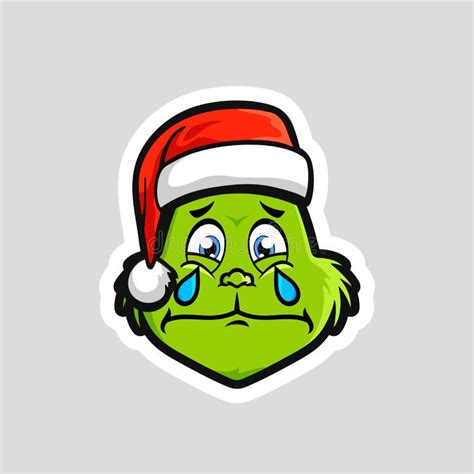 Grinch Emoji Emoticon Gring Face Redactionele Stock Foto Illustration