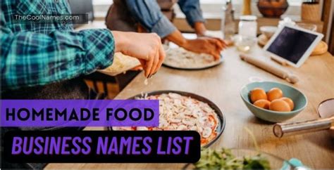 Homemade Food Business Names List And Ideas