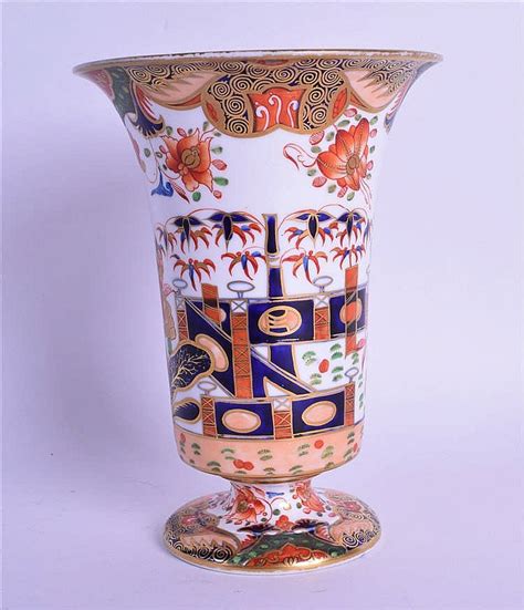 Sold Price A 19th Century Spode Trumpet Shaped Vase Painted In Imari