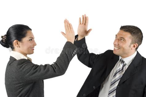 Business People Give High Five Royalty Free Stock Image Image 6843226