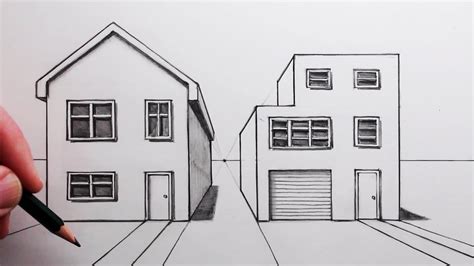 1 Point Perspective House