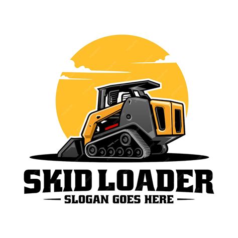 Premium Vector Skid Loader Illustration Logo Vector