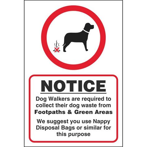 Pick Up Your Dog Poop Notice Signs Community Safety Signs Ireland