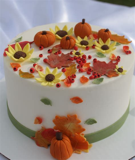 Festive Fall Cake Fall Cakes Thanksgiving Cakes Cake Decorating