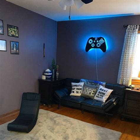 Pc Gaming Setup Discover Led Lighted Playstation Controller Wall Art