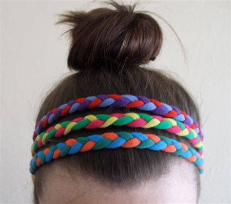 Fabric Headband Braided Headband Rainbow By Urbancreatures