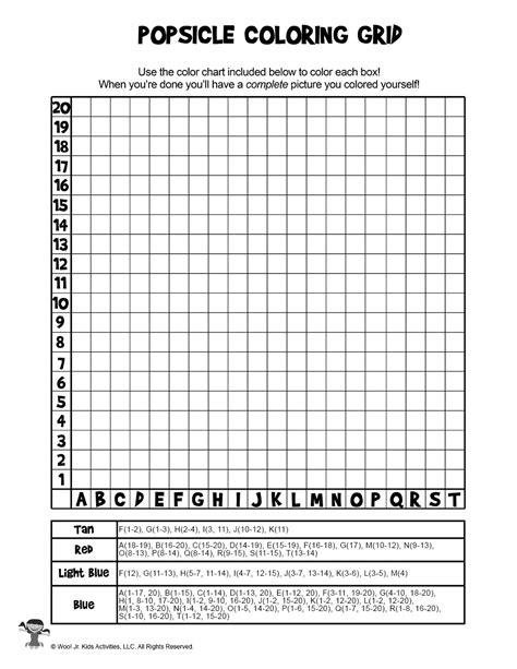 Summer Mystery Pictures Pixel Grid Coloring Pages Woo Jr Kids