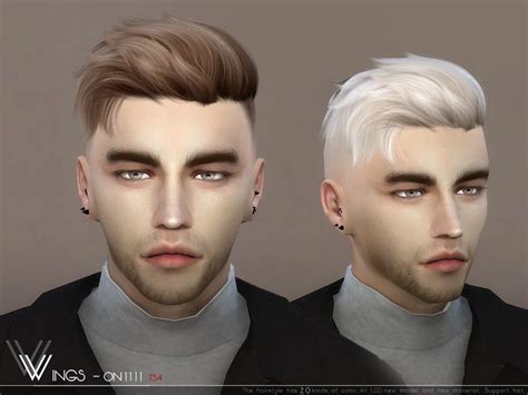 The Sims Resource Wings On1111 Hair Sims 4 Hairs Sims 4 Hair Male
