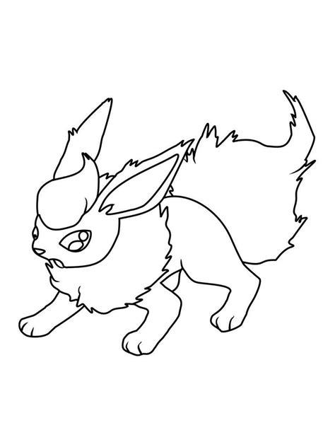 Pokemon Flareon Coloring Pages Free Printable