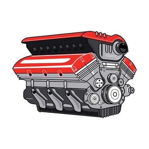 3d Car Engine On White Background 215003 Vector Art At Vecteezy
