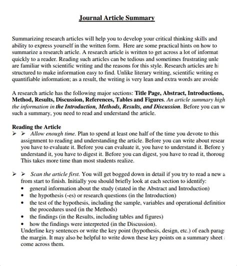 Free 7 sample journal review forms in pdf ms word 17 book review examples to help you write the perfect 41 best acknowledgement samples amp examples ? 7+ Article Summary Samples | Sample Templates