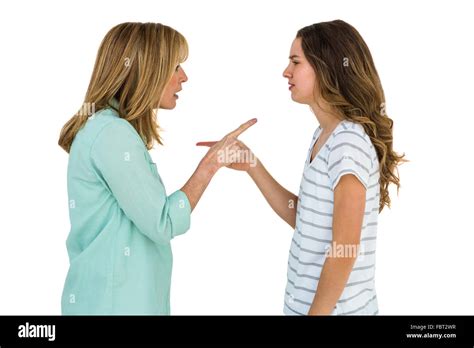 Mother And Daughter Arguing Stock Photo Alamy