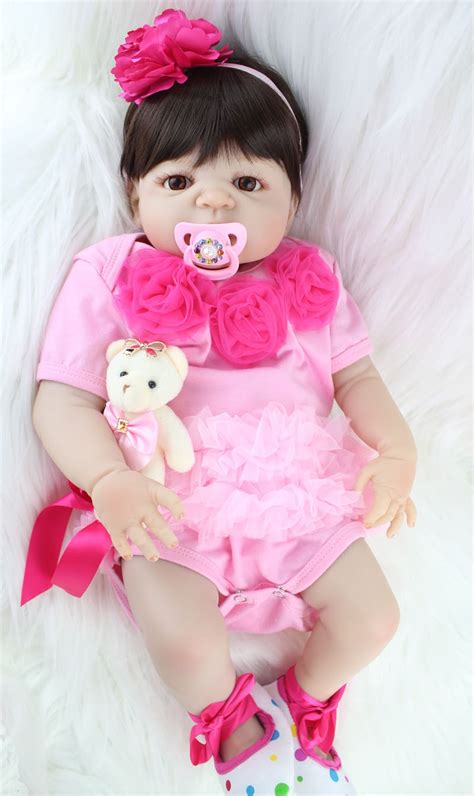Buy 55cm Full Body Silicone Reborn Girl Baby Doll Toy