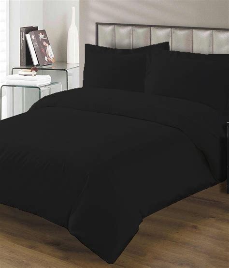 And you need something that is not plain but is sophisticated and simple? Misr Black Cotton Plain Bedding Set - Buy Misr Black ...