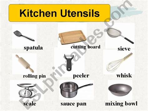Esl English Powerpoints Kitchen Utensil Ppt