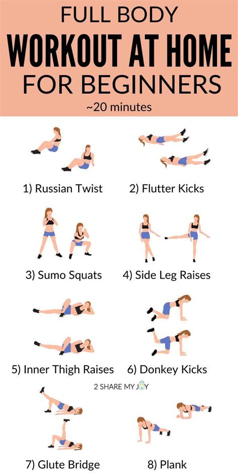 Full Body Workout Plan At Home For Beginners Cardio Workout Exercises