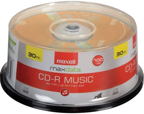 Maxell Cd R 80 Gold Recordable Music Cds 30pk Spindle Uk