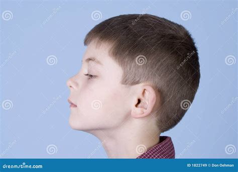 Young Boy Head Shot Side Profile Royalty Free Stock Photo