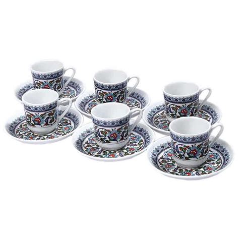 Turkish Coffee Cup Set 6 pieces Coffee Cup Kütahya Porselen