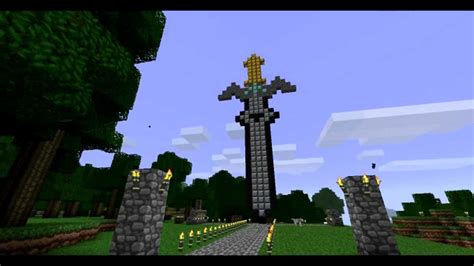 Minecraft Epic Sword Statue - YouTube