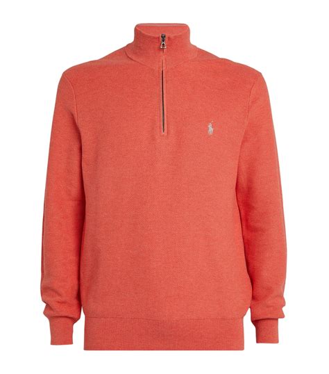 polo ralph lauren mesh knit quarter zip sweater harrods us