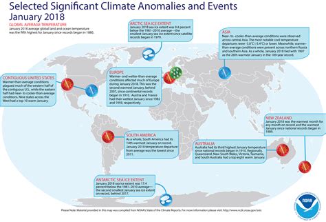 Global Climate Report January 2018 State Of The Climate National