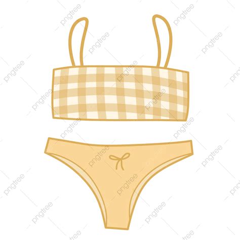 Yellow Bikini Vector Design Images Sweet Yellow Bikini With Ribbon