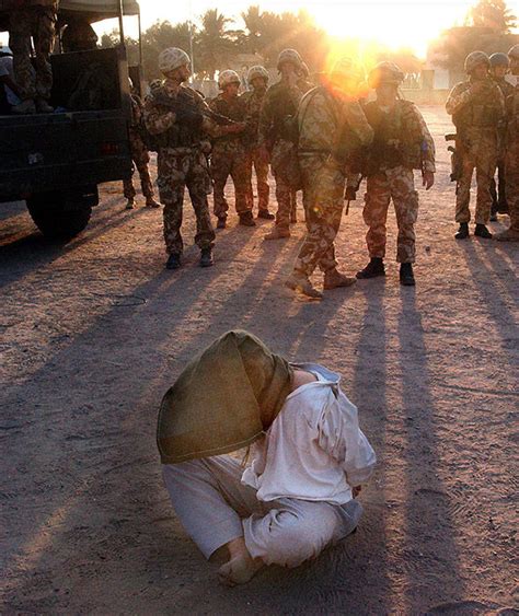 An Iraqi Prisoner Of War Awaits Transport To The PoW Camp In Southern Iraq April