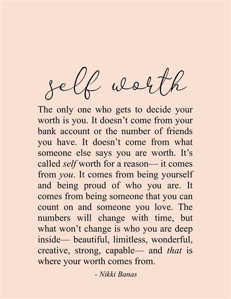 Self Worth 8 5” X 11” Print In 2020 Encouragement Quotes Be Yourself Quotes Soul Love Quotes