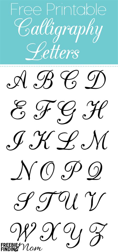 Free Printable Cursive Alphabet Letters Design Lettering Free