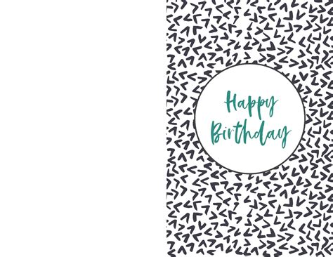 A larger size card that you fold in half (measures 8.5 inches tall by 5.5 inches. Free Printable Birthday Cards - Paper Trail Design