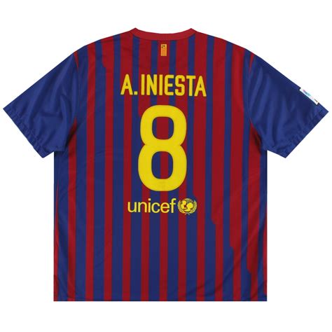 2011 12 Barcelona Nike Home Shirt Ainiesta 8 Xxl 419877 486