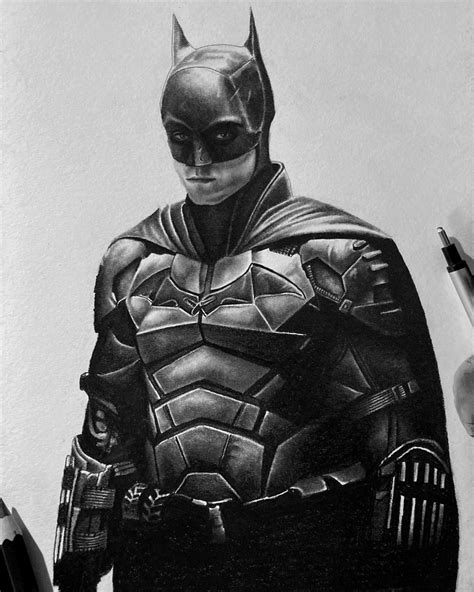 Artwork I Drew Robert Pattinsons Batman On An A4 Size Paper With