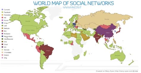 A Map Of Social Network Dominance Techcrunch