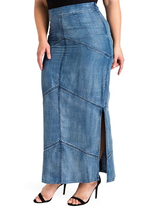 Plus Size Women S Standards Practices Paulina Maxi Pencil Skirt Size X Blue In Maxi